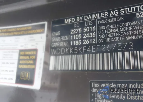2014 Mercedes-Benz E 350 from USA, damaged, VIN WDDKK5KF4EF267573